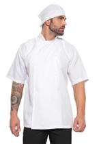 Dolma Chef Masculina Manga Curta Branco Milão
