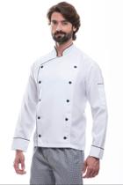 Dolma Chef Masculino em Oxford Branco Torino - Gardenia Jalecos