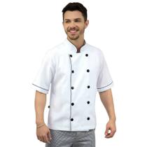 Dolmã Chefe de Cozinha Masculino Manga Curta