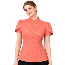 Dólmã Feminina Para Chef Cozinha Manga Tulipa Acinturada Uniforme Cozinheira Cores Estampas