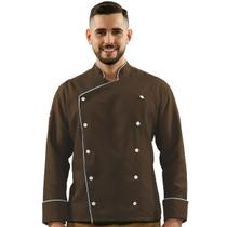 Dólmã Para Chef Cozinha Marrom Prestígio Uniforme Unissex Restaurante Padaria Confeitaria Doceria Gambuza Cozinheiro Mestre Cuca Dólmã Para Chef Cozinha Marrom Prestígio Uniforme Unissex Restaurante Padaria Confeitaria Doceria Gambuza Cozinheiro Mestre Cuca