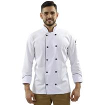 Dólmã Para Chef De Cozinha Unissex Branco 100% Algodão Uniforme Gambuza Cozinheiro Restaurante Pizzaria Padaria Dólmã Para Chef De Cozinha Unissex Branco 100% Algodão Uniforme Gambuza Cozinheiro Restaurante Pizzaria Padaria