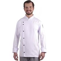 Dólmã Unissex Para Chef Cozinha 100% Algodão Branco Uniforme Cozinheiro Restaurante Padaria Pizzaria Confeitaria