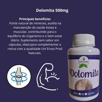 Dolomita 500mg 60 cápsulas Uni Ervas Sem sabor Sabor:Sem sabor Dolomita 500mg 60 cápsulas Uni Ervas Sem sabor Sabor:Sem sabor