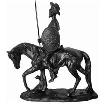 Dom Quixote De La Mancha Com Cavalo e Lança 27cm de Resina - M3 Decoração