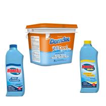Domclor AllDay 3Kg Hidroall Clarificante E Algicida Manutenção 1L Domclor AllDay 3Kg Hidroall Clarificante E Algicida Manutenção 1L