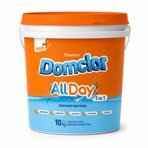 Domclor AllDay Cloro Balde 10kg Para Piscinas Granulado Estabilizado Multifunção Clarificante