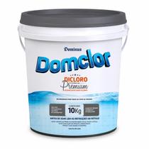 Domclor Premium Balde 10kg Cloro Piscinas Estabilizado Tratamento Limpeza Água Cristalina