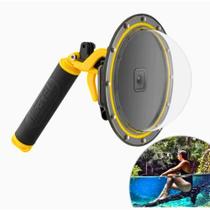 Dome Telesin Premium: Amplie Visão Subaquática, Proteção Total, Kit Acessórios - Para Câmeras de Ação Hero 9/10/11/12 Kit Mergulho