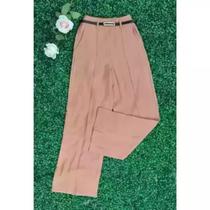 Domi Modas Calça Pantalona Amarante Acompanha Cinto 8442