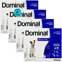 Dominal pipeta para cães 5,1 a 10kg 1ml azul kit com 4 prevenção pulgas e carrapatos