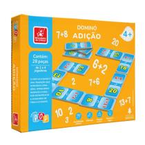 Domino adiçao em madeira 28 peças - coleçãopop Domino adiçao em madeira 28 peças - coleçãopop