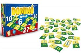 Domino Adição Soma Dominó Educativo Em Madeira Matematica - Xalingo