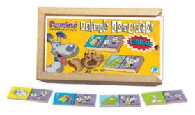 Dominó Animais Domésticos Libras Com 28 Pçs