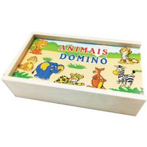 Domino Animais em Madeira 28PCS (7899474209117) - Toy MIX