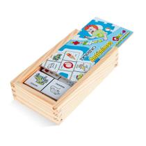 Dominó Antônimos 28 Peças Madeira 1033 Carlu