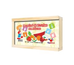 Dominó de Frutas em Libras 28 Peças MDF Ref. 1434 Dominó de Frutas em Libras 28 Peças MDF Ref. 1434