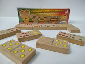 Dominó de Madeira c/28 pedras - Xalingo Dominó de Madeira c/28 pedras - Xalingo