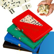 Domino De Osso 8mm 28 Peças Profissional Com Estojo Para Guarda Double Six Top Domino De Osso 8mm 28 Peças Profissional Com Estojo Para Guarda Double Six Top