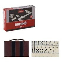 Dominó De Osso Profissional Com Maleta material sintético 05 Milímetros Dominó De Osso Profissional Com Maleta material sintético 05 Milímetros