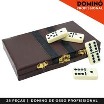 Domino De Osso Profissional - Pedras Grandes- C/maleta -nybc