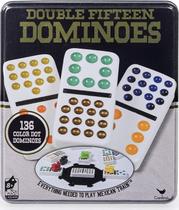 Domino de Pontos Coloridos Duplo Quinze em Lata - Jogos Spin Master - Spin Master Games