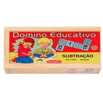 Domino de Subtração Brinquedo Educatio de Madeira Carimbras