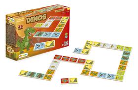 Dominó dinos c/ 28 peças brinquedos junges Dominó dinos c/ 28 peças brinquedos junges