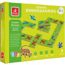Domino Dinossauros em Madeira 28PCS Domino Dinossauros em Madeira 28PCS