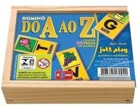 Domino do A ao Z, 28 pcs - cx madeira