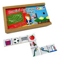 Dominó Educativo Associação de Ideias Jogo Pedagógico Lúdico Madeira Carlu 4 anos Dominó Educativo Associação de Ideias Jogo Pedagógico Lúdico Madeira Carlu 4 anos