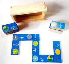 Dominó educativo Frações - 28 peças em MDF Dominó educativo Frações - 28 peças em MDF