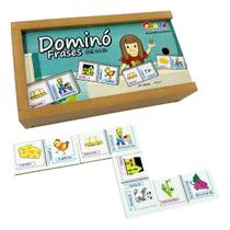Dominó Educativo Frases Jogo Pedagógico Alfabetização de Madeira Carlu 6 anos