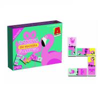 Dominó em Madeira Flamingo - Algazarra Dominó em Madeira Flamingo - Algazarra