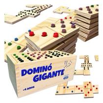 Dominó gigante de madeira - alto relevo - braille - autismo - pedagogico - terapêutico Dominó gigante de madeira - alto relevo - braille - autismo - pedagogico - terapêutico