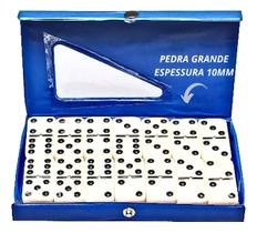 Domino Grande Gigante Profissional Com 28 Peças 10mm Domino Profissional Grande Osso Sintetico 10mm