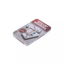 Dominó Osso Caixa de Metal Peças Coloridas Double Six