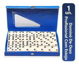 Dominó Profissional De Osso Estojo Com 28 Peças Dominó Dominó Profissional De Osso Estojo Com 28 Peças Dominó