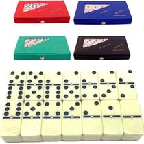 Dominó Profissional De Osso - Estojo Com 28 Peças Dominó