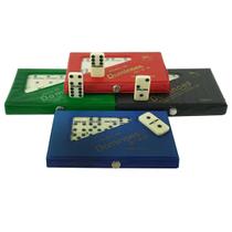 Dominó Profissional De Osso Jogo Mais Estojo Com 28 Peças Familia Festa