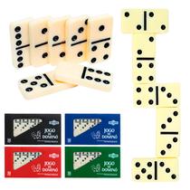 Domino Profissional Em Plastico Grosso 7mm No Estojo Resistente 28 Peças Art Brink