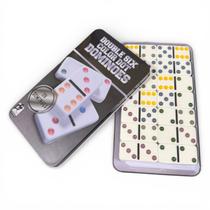 Domino Profissional Jogo Dominó Osso Estojo Em Lata 28 Peças