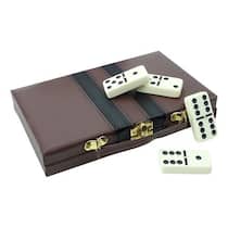 Dominó Profissional Modelo Osso com Maleta 10 mm com maleta Dominó Profissional Modelo Osso com Maleta 10 mm com maleta