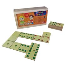 Dominó tradicional educativo madeira 28 peças caixa c tampa Dominó tradicional educativo madeira 28 peças caixa c tampa