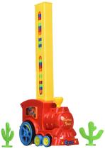 Domino Train Schylling com 80 dominós e acessórios Domino Train Schylling com 80 dominós e acessórios