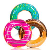 Donut Pool Float inflável JOYIN 32,5" para adultos e crianças (pacote com 3)