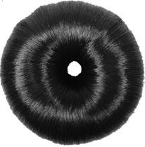 Donuts Luxo Preto Para Penteados De Cabelos Revestido Com Fios De Nylon