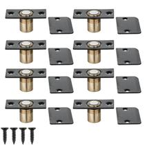 Door Ball Catch JQK 430 em aço inoxidável preto, pacote com 8