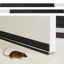 Door Draft Stopper Gisafai Metal 91 cm Alumínio Preto 2 peças