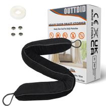 Door Draft Stopper OUTTDID 91 cm de comprimento x 10 cm de largura - preto Door Draft Stopper OUTTDID 91 cm de comprimento x 10 cm de largura - preto
